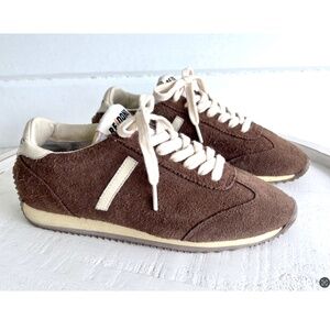 RE/DONE 70's Runners Low Top Sneakers in Brown Suede - 38/US 8